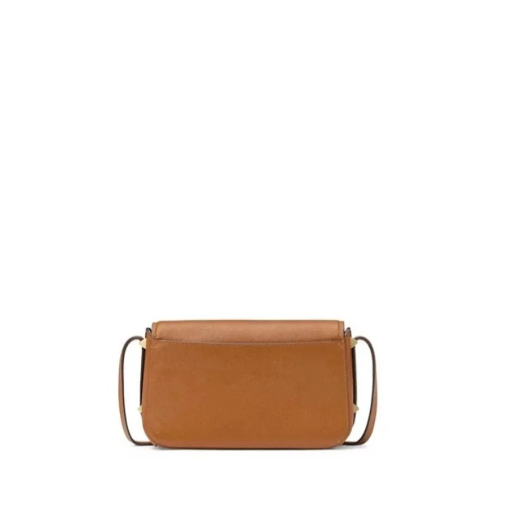 KATE SPADE NY Liv pebbled leather flap crossbody - Cavern Clay /Tan